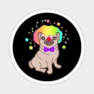 Pug dog in a clown costume Magnet